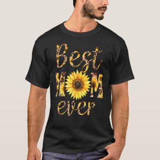 T-shirt Meilleure maman Jour des mères tournesol