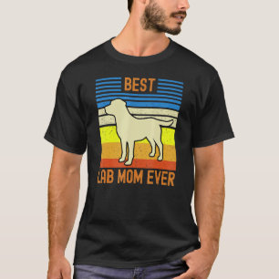 T-shirt Meilleure maman labrador jaune vintage rétro Re