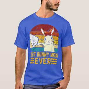 T-shirt Meilleure maman lapin Ever Maman Broderie Style Mè