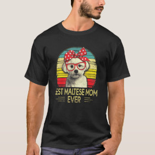 T-shirt Meilleure maman maltaise jamais chien maltais