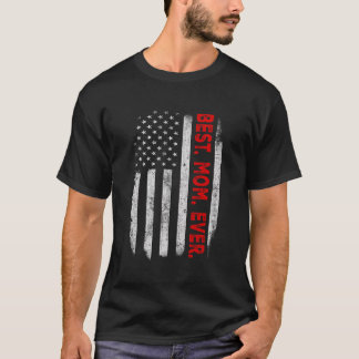 T-shirt Meilleure Maman Nous Jamais Drapeau Vintage Pour L