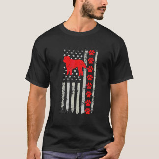 T-shirt Meilleure Maman Otterhound Pompiers Papa Drapeau É