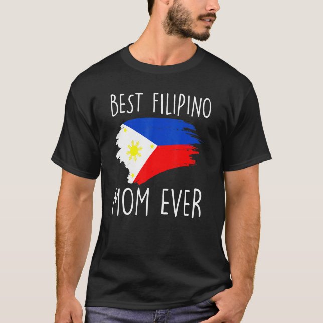 T-shirt Meilleure maman philippine jamais Drapeau philippi (Devant)