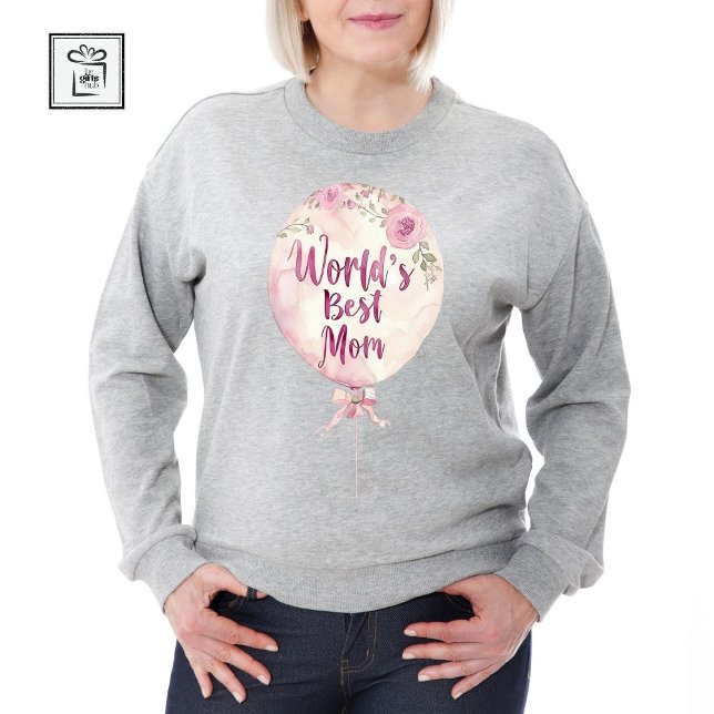 T-shirt Meilleure maman rose florale du monde Fête des mèr (World's Best Mom)