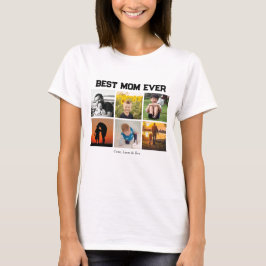 T-shirt Meilleure maman toujours Nom et images personnalis