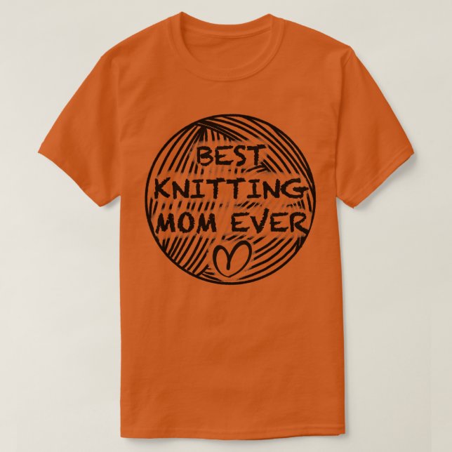 T-shirt Meilleure maman tricot jamais 1 (Design devant)