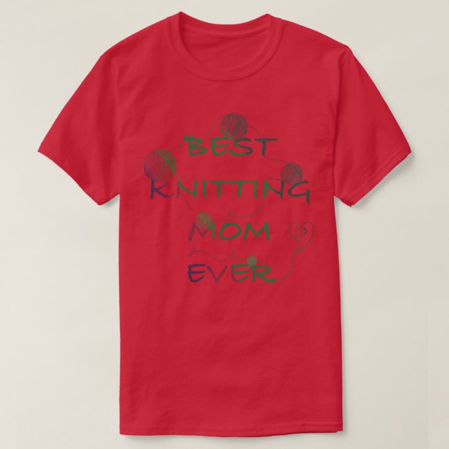 T-shirt Meilleure maman tricot jamais 2 (Design devant)
