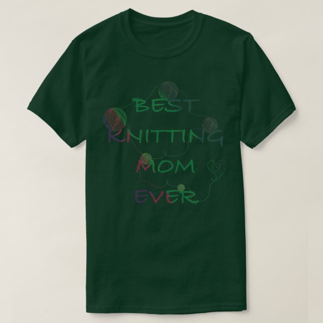 T-shirt Meilleure maman tricot jamais 2 (Design devant)