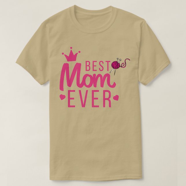 T-shirt meilleure maman tricot jamais 231 (Design devant)