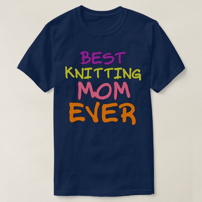 T-shirt Meilleure maman tricot jamais 99 (Design devant)