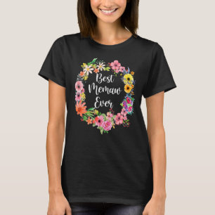 T-shirt Meilleure Memaw Jamais Femmes Décoration Florale M