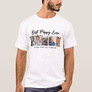 T-shirt Meilleure Mémé Grand-enfants 5 Photo Collage Blanc