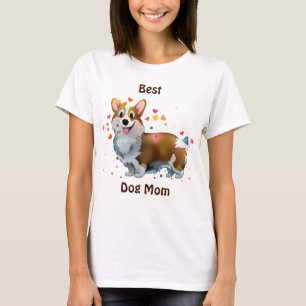 T-shirt Meilleure mère de chien Corgi pour l'humeur positi