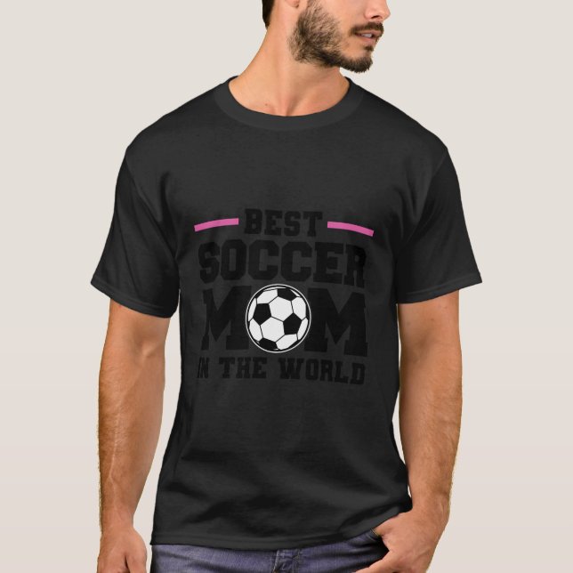 T-shirt Meilleure Mère De Football Dans Le Monde Football (Devant)