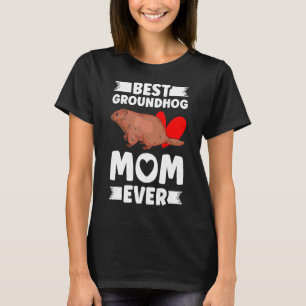 T-shirt Meilleure mère de marmotte de fond jamais Marmot m