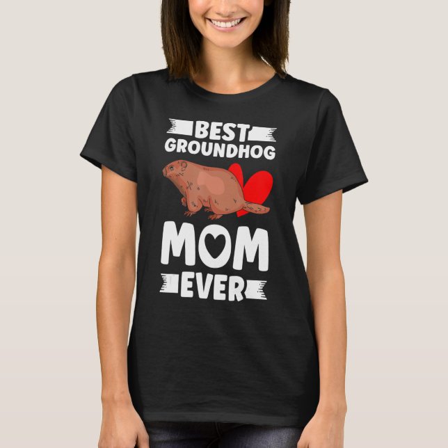 T-shirt Meilleure mère de marmotte de fond jamais Marmot m (Devant)