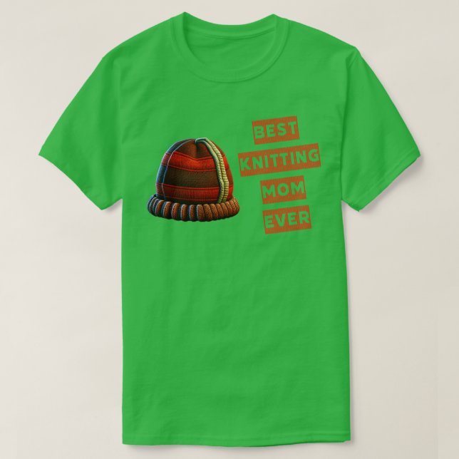 T-shirt Meilleure mère tricot jamais2 (Design devant)
