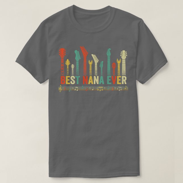 T-shirt Meilleure Nana Ever Guitare Amour Drôle Mère Guita (Design devant)