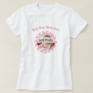T-shirt Meilleure nouvelle maman / Mère Famille Photo bébé