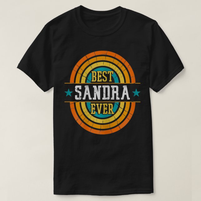 T-shirt Meilleure Sandra Jamais Drôle Nom Sandra (Design devant)