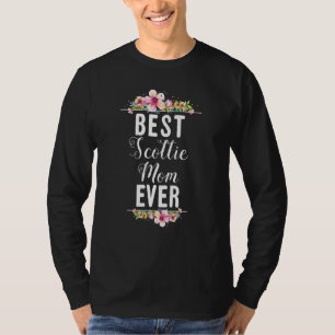 T-shirt Meilleure Scottie maman toujours florale