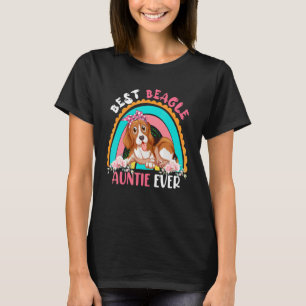 T-shirt Meilleure Tante Beagle Jamais mignonne Fleurs Arc