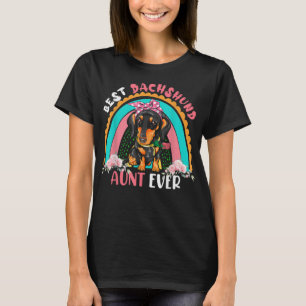 T-shirt Meilleure Tante Dachshund Jamais mignonne Fleurs A