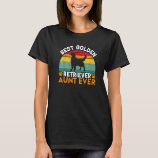 T-shirt Meilleure Tante Golden Retriever de Tous les Temps