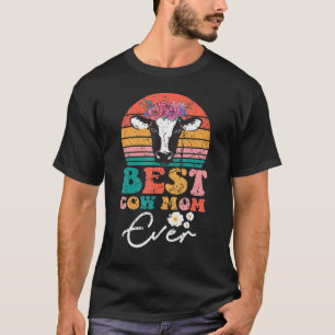 T-shirt Meilleure vache Maman Ever Vache Ferme agricole Ré