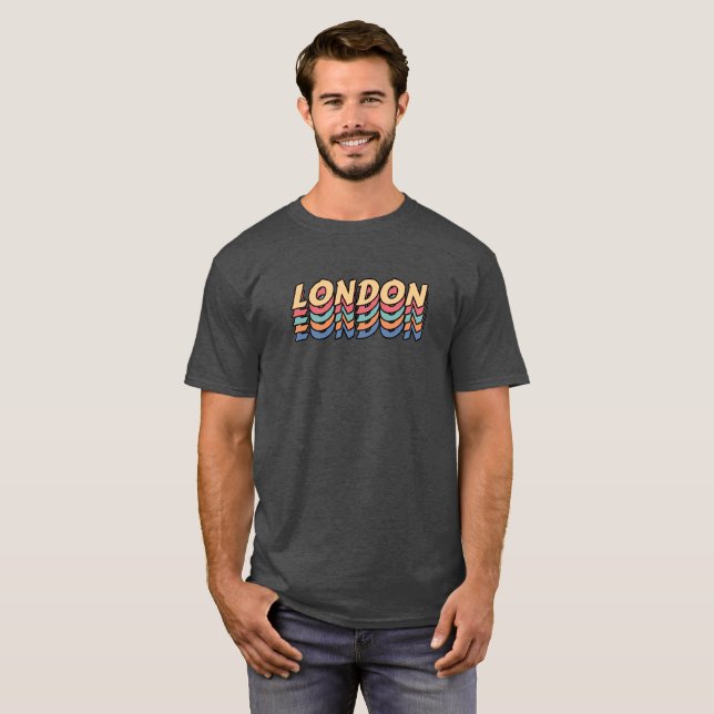 T-shirt Meilleure ville pour visiter Londres - Nom de la v (Devant entier)