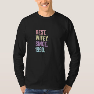T-shirt Meilleure Wifey depuis 1990 32e anniversaire de Ma