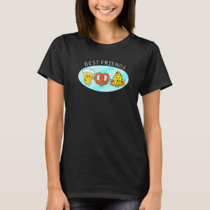 T-shirt Meilleures amies Bière bretzel Pizza Bretzel cuit