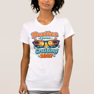 T-shirt Meilleures amies en croisière 2027 Voyage entre fi