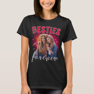 T-shirt Meilleures amies personnalisées avec photo Bootleg