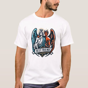 T-shirt Meilleures Amies pour Toujours : Ange & Diable