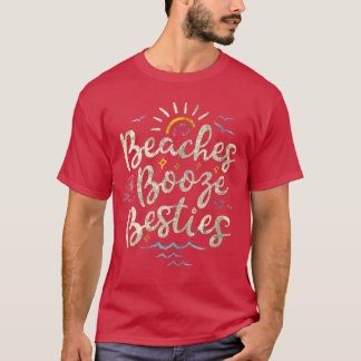 T-shirt Meilleures amies rétro pour femmes Plages Copines