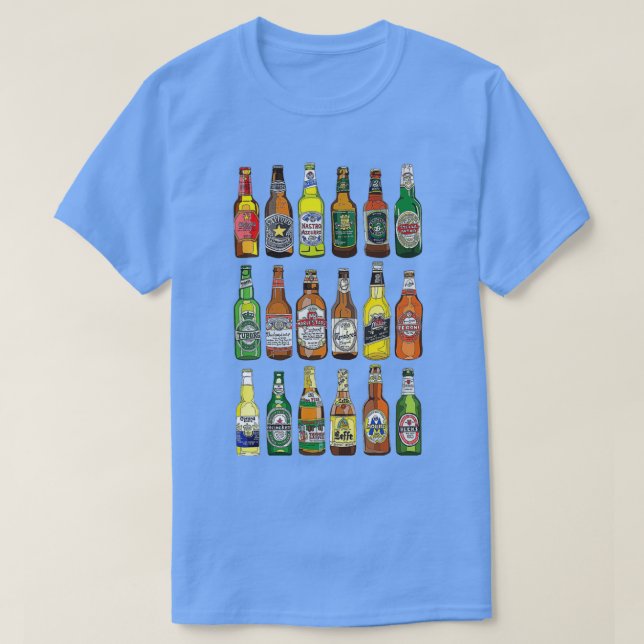 T-shirt Meilleures bouteilles de bière T (Design devant)