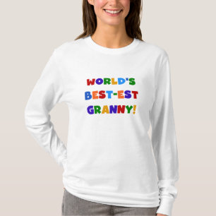 T-shirt Meilleures couleurs vives de mamie au monde
