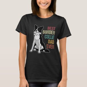 T-shirt Meilleures Frontières Collie Papa Jamais Frontière
