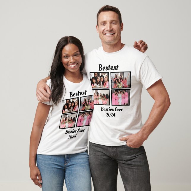 T-shirt Meilleures places 4 Collage photo (Unisexe)