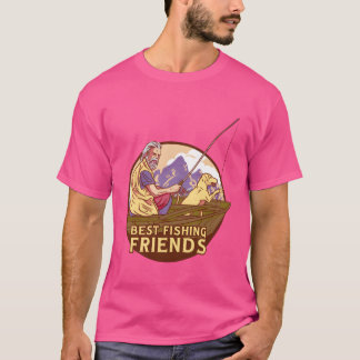 T-shirt Meilleurs amis de pêche Meilleurs amis de pêche in