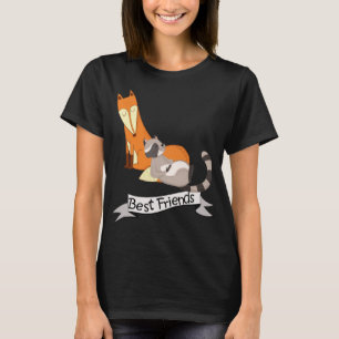 T-shirt Meilleurs amis - Fox et Raccoon animaux mignons