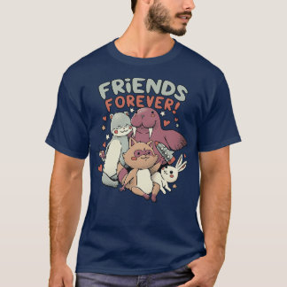 T-shirt Meilleurs amis pour toujours la nuit par Tobe Fons