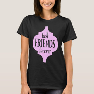 T-shirt Meilleurs Amis Pour Toujours Mignonne Rose Meilleu