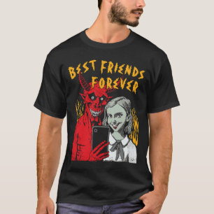 T-shirt Meilleurs Amis Pour Toujours Satanic Selfie Girl E