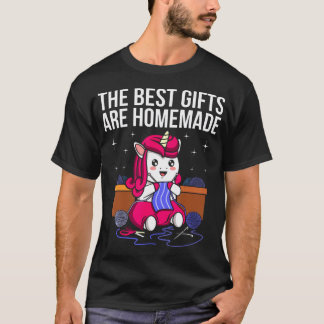 T-shirt Meilleurs Cadeaux Sont Faits Maison Couture Croche