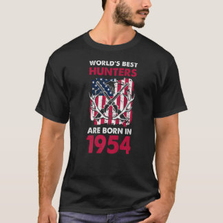 T-shirt Meilleurs Chasseurs Nés En 1954 Chasse De Cerfs Am