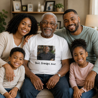 T-shirt Meilleurs souvenirs de famille Grand-père Photo
