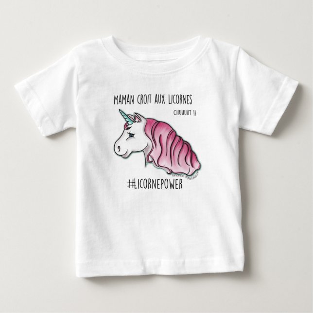 T-shirt „meine Mutter glaubt an die Einhörner“ * (Vorderseite)