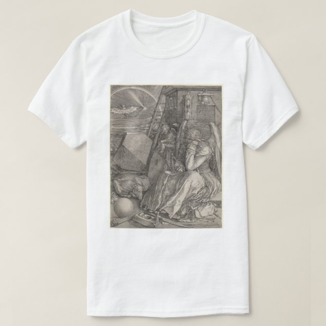 T-shirt Mélancolie I, gravant par Albrecht Durer (Design devant)